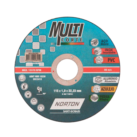Disco de Corte Multiticorte 4 1/2 - Norton